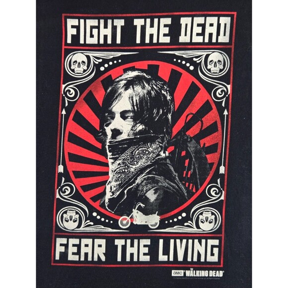 The Walking Dead Shirt Mens Large AMC Fight The Dead Fear The Living Daryl Dixon - Picture 2 of 5